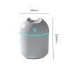250ML Mini White Ultrasonic Air Humidifier Romantic Light USB Essential Oil Diffuser Car Purifier Aroma Anion Mist Maker With LE