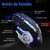 V5 Mouse Gamer; USB Wired RGB Gaming Mouse; 4 Adjustable DPI; 6 Programmable Buttons; 7 Colors Light; for Gaming Office