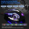 V5 Mouse Gamer; USB Wired RGB Gaming Mouse; 4 Adjustable DPI; 6 Programmable Buttons; 7 Colors Light; for Gaming Office