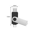 Type-c Two-in-One USB Flash Drive Black 64G Computer Mobile Phone Dual-Use USB Flash Drive Rotating Creative USB 2.0 Business US