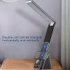 Led Table Lamp 15w Wireless Charger Compatible For Iwatch Airpods Fast Charging Station Multi-functional Clock Charge Dock Stand