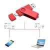 Type-c Two-in-One USB Flash Drive Red 32G Computer Mobile Phone Dual-Use USB Flash Drive Rotating Creative USB 2.0 Business USB
