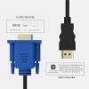 Cable HDMI a VGA macho a macho; adaptador AV de 1; 8 m; 1080P; convertidor chapado en oro de 24K para salida de pantalla;