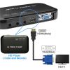 Cable HDMI a VGA macho a macho; adaptador AV de 1; 8 m; 1080P; convertidor chapado en oro de 24K para salida de pantalla;