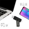 High Speed USB Flash Drive OTG Pen Drive 64gb USB2.0 Stick Rotatable Pen Drive For Android Micro PC Business Gift