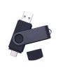 Type-c Two-in-One USB Flash Drive Black 64G Computer Mobile Phone Dual-Use USB Flash Drive Rotating Creative USB 2.0 Business US