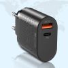 Charging Plug US Standard 3.0 Fast Charge PD Charger 18W for Apple Android USB-A + Type-c Dual Port