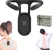 UIJKMN Portable Soothing Body Shaping Neck Instrument; Neck Acupoints Massager Device for Pain Relief (Black-1)
