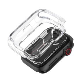 Soft TPU Shockproof Ultra-Thin Anti-Scratch Frame Compatible With Apple Watch Series 38/42/40/44/41/45MM[NO Screen Protector (Color: Transparent)