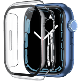Tempered Glass All-Around Screen Protector For Apple Watch Series 38/40/41/42/44M/45MM (Color: Transparent)