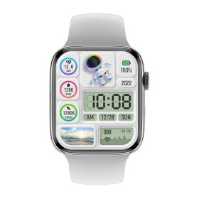 KIWITIME IWO WATCH DT8 MAX Smart Watch Series 8 45mm 2.0inch Infinite Screen Bluetooth Smartwatch for Android Phone Temperature (Color: Silver White)