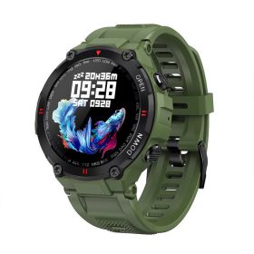 K22 smart call bracelet 1.28-inch IPS full view heart rate and blood pressure monitoring Bluetooth call watch (Colour: green)