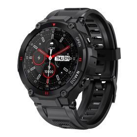 K22 smart call bracelet 1.28-inch IPS full view heart rate and blood pressure monitoring Bluetooth call watch (Colour: Black Bamboo Knot Steel)