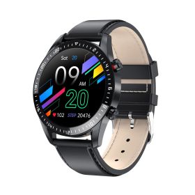 GT2 smart watch Bluetooth 1.32 inch call custom dial Heart rate Blood pressure Blood oxygen L13 (Colour: Black skin)