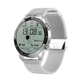 GT2 smart watch Bluetooth 1.32 inch call custom dial Heart rate Blood pressure Blood oxygen L13 (Colour: Silver steel)