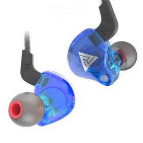 HiFi Sport Headphones 3.5mm In Ear Earphone For Running With Microphone Headset music Earbuds (Color: Blue)