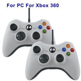 USB Wired Vibration Gamepad Joystick For PC Controller For Windows 7 / 8 / 10 Not for Xbox 360 Joypad with high quality (Color: 2 Pcs 360 WHITE)