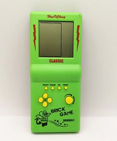 Portable Game Console BRICK GAME Handheld Game Players Electronic Game Toys Pocket Game Console Classic Childhood Gift (Color: GREEN)
