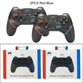 Compatible Nintendo Switch Controller Wireless Bluetooth Gamepads For Nintendo Switch Pro OLED Console Control Joystick (Color: 2PC RedBlue With BOX)