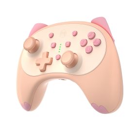 Cartoon Kitten Wake Up Voice Wireless Controller Headset Support Compatible Nintendo Switch/Switch lite/Switch OLED (Color: ORANGE)