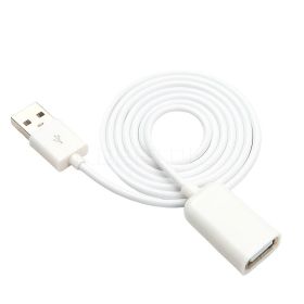 kebidu 100cm USB 2.0 A Male to Female Extension Data Extender Charge Extra Cable 50CM for iphone Samsung Note4 S6 Edge Laptop (Color: White)