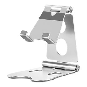 Cell Phone Stand; Adjustable Angle Metal Smartphone Stand; Desktop Phone Holder For All Phones And Tablets (Color: Silver)