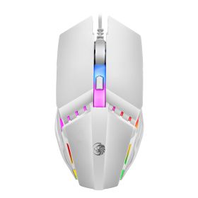 F11 New office mouse usb wired gaming mouse for computer Sport Flexible price office wired usb mouse (Color: White)