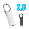 Mini Metal USB Flash Drives 64GB Silver Ring Pen Drive Memory Stick High Speed Storage Devices Black Pendrive Creative Gifts