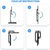Three Sections Foldable Desk Mobile Phone Holder For iPhone iPad Tablet Flexible Table Desktop Adjustable Cell Smartphone Stand