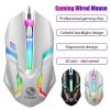 Limei S1 E-Sports LED Luminous Backlit Wired Mouse USB Wired For Desktop Laptop Mute Office Computer Gaming Mouse