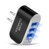 1pc Candy Color US-Spec Power Adapter 3 Ports USB Wall Home Charger Charging Adapter With Indicator