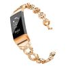 Suitable for fitbit charge3/4 smart bracelet Voo diamond metal bracelet stainless steel alloy metal wristband