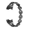 Suitable for fitbit charge3/4 smart bracelet Voo diamond metal bracelet stainless steel alloy metal wristband