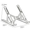 Laptop Stand For Desk; Adjustable Aluminum Laptop Holder; Foldable Computer Stand Anti-Slip Laptop Riser Compatible With 7-15.6 Inch Laptops-VOPH041